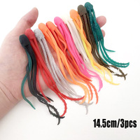 Leurre souple lumineux en forme de pieuvre, lot de 3, sans hameçons, pour la pêche au bar en mer, en bateau, matériel synthétique