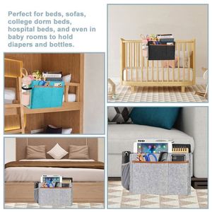 New Design Convenient Bed Sofa <b>Desk</b> Hanging Caddy Organizer Felt Bedside Storage Bag with Pockets - Product Image 5