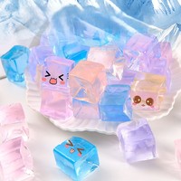 Lot de jouets mini-squishy en gros : mélange de poussins, fruits et glaçons, jouets anti-stress Kawaii à presser, ensemble de jouets sensoriels souples en TPR, cadeau de bureau