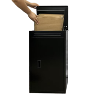Boîte aux lettres autoportante en acier inoxydable robuste, revêtement poudré, étanche, antivol et verrouillable pour appartement extérieur