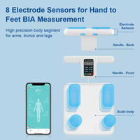 CE & Rohs OEM 8 Électrodes Balances de Pesage Intelligentes de Bonne Qualité Affichage VA APP Analyseur Électronique BMI Smart Body Scales