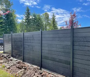 Custom Modern Design Pedestrian Aluminum Fences And Gates For Houses WPC Frame Security Driveway Sport For Farms