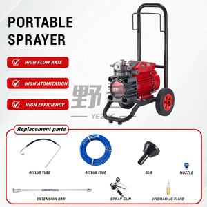 Machine de pulvérisation murale intérieure et extérieure: <span class=keywords><strong>Pistolet</strong></span> à <span class=keywords><strong>peinture</strong></span> au latex sans air haute pression électrique entièrement automatique - Product Image 3