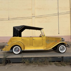 Nouvelle Voiture Électrique Vintage Dorée et Noire Zéro Émission, Véhicule de Tourisme Personnalisé - Product Image 6