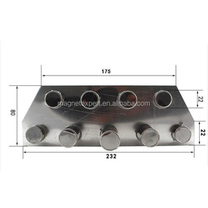 Imán de barra de neodimio de 12000 Gauss personalizado de fábrica de 20 años imán de filtro <span class=keywords><strong>magnético</strong></span> de rejilla de <span class=keywords><strong>acero</strong></span> <span class=keywords><strong>inoxidable</strong></span> N52 fuerte de 20 cm - Product Image 3