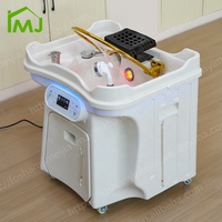 Bac de Lavage de Cheveux Mobile pour Salon avec Tête de Soin, Appareil à Vapeur SPA, Lavabo Portable