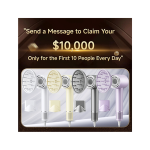 Chuyên Nghiệp 1600W Tốc Độ Cao Không Có Lá Máy Sấy Tóc Thổi Khô Nóng Nhiệt Thiết lập Nhựa Blower Hộ Gia Đình Ngoài Trời Tạo Kiểu Tóc - Product Image 2