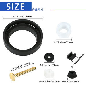 Kit de juntas de tornillos para tanque y taza Aojiele para piezas de reparación de inodoros Gerber 99-660 - Product Image 3