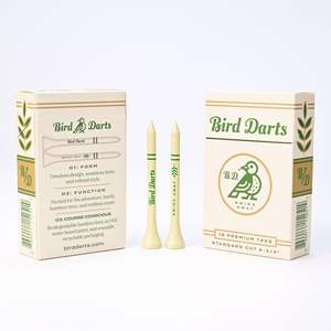 Bird Darts Tees de golf standard 2-3/4 pouces en bambou écologique, lot de 18, conception Swing Away - Product Image 1