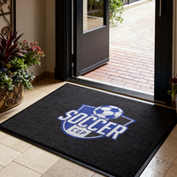 Tapis d'entrée commercial personnalisé avec logo, en nylon, antidérapant, imperméable, anti-fatigue, lavable, avec envers en caoutchouc réversible