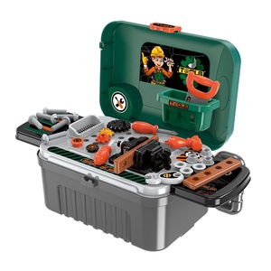 Ensemble d'outils pour enfants 008-952, 3 en 1, jeu d'outils réalistes, établi de travail, <span class=keywords><strong>jouet</strong></span> avec valise de voyage pour garçons, cadeaux - Product Image 2