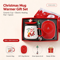 Cadeau d'entreprise - Tasse à café - Souvenir de Noël et cadeau de mariage - Motif Père Noël - Plusieurs styles disponibles