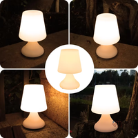 Lampe de table LED rechargeable moderne style atmosphère lounge abat-jour blanc capteur plastique PE à distance pour chambre à coucher appartement utilisation