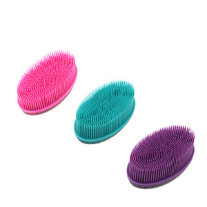 Wholesale Soft Silicone Bath Brush Anti-Slip Eco-Friendly for Gentle Exfoliating Massaging <b>Shower</b> Use Bath <b>Accessories</b> - Product Image 5