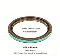 Joint d'étanchéité arrière principal de vilebrequin Premium 85x105x10 9031185009 en caoutchouc résistant aux hautes températures pour kit de pièces automobiles