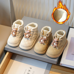 Keep Warm Winter Boots Kids Thickened Cotton Kids Boots Girls Flower Kids Snow Boots - Product Image 2