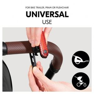 Reusable <b>USB</b> <b>Rechargeable</b> Bike Tail <b>Light</b> Custom Logo 4 Modes COB LED High Brightness Promotional Gift Elastic Strap Mount - Product Image 4