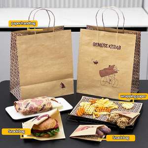 Papier d'emballage pour hot-dogs, sandwichs et frites, résistant à l'huile, enduit de PE, biodégradable, écologique, jetable - Product Image 2