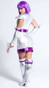Robe sexy pour adulte, tenue spatiale, uniforme de scène, costume de performance, robe de fête d'Halloween, costume de cosplay d'astronaute pour femme - Product Image 4