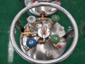 Kleine 100L kryogene Dewar Tank Gasflasche mit 1,33 MPa für flüssigen Sauerstoff Stickstoff Argon - Product Image 5