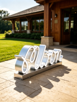 Enseigne LED personnalisée en acrylique découpée au laser, étanche, 3D, pour nom, enseigne extérieure, panneau publicitaire néon, bureau, commerce de détail