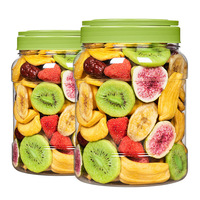 Gefreeze-droogde gemengde noten en vruchten, gefreeze-droogde vruchtchips, puur gefreeze-droogd fruit in polyzak
