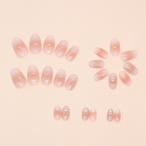 <span class=keywords><strong>Ongles</strong></span> à presser ovales effet œil de chat pailleté nude, 24 pièces, vente en gros - Product Image 2