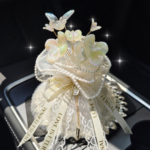 Diffuseur d'air pour voiture en forme de fleur délicate avec charbon de bambou, ornement parfumé pour console centrale, éliminateur d'odeurs décoratif - Product Image 1