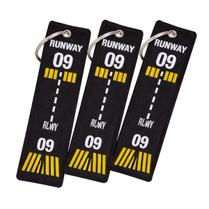 <b>Custom</b> Woven Two-Sided Flight Tag Jet Tag <b>Keychain</b> Airplane Embroidery Aviation <b>Keychain</b> For Astronaut - Product Image 5