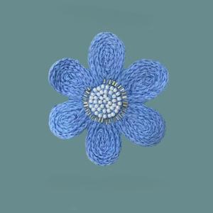 2025 Thiết Kế Mới Đầy Màu Sắc Crochet Hoa <span class=keywords><strong>Motif</strong></span> Với Ngọc Trai Và Hạt Crochet Các Bản Vá Lỗi Cho Quần Áo Túi Tự Làm Phụ Kiện - Product Image 5