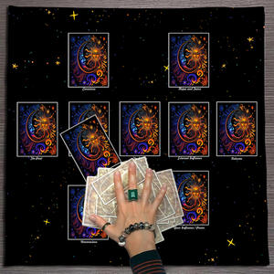 Tovaglia quadrata tarocchi tessuto di velluto terrazza tavolo da pranzo copertina carta da gioco Mandala Life Tree Butterfly tovaglia da stregoneria - Product Image 1