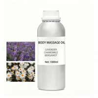 Huile de massage corporelle à la lavande et à la camomille, prix de gros, soin hydratant pour la peau, huile aromathérapeutique apaisante pour le soulagement du stress et le SPA