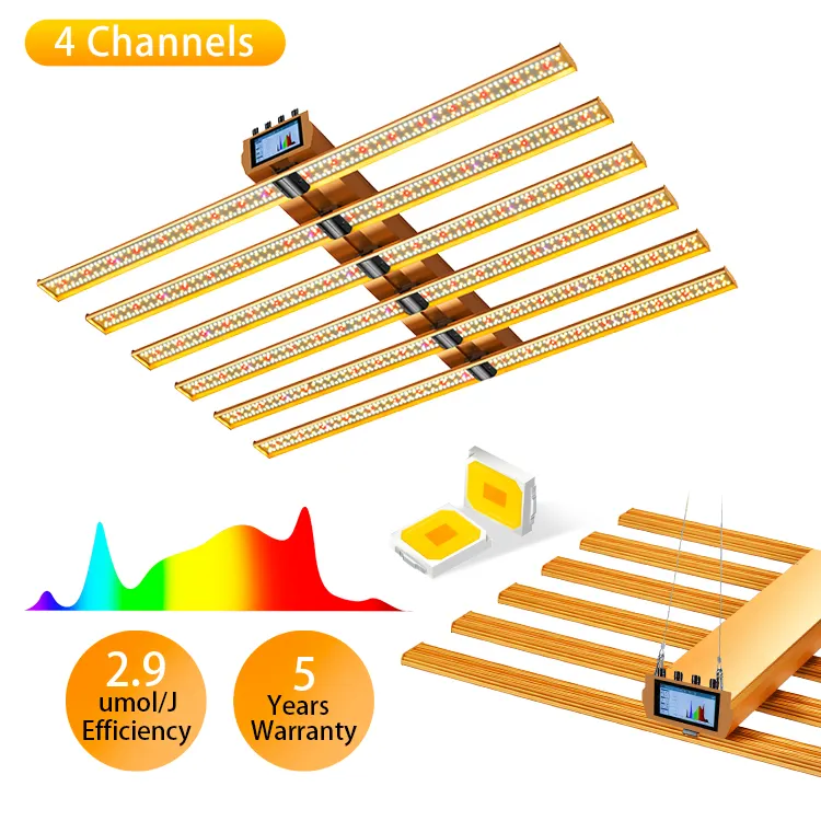 Mehrfach spektrum Grow LED-Lampe mit Display und Timer UV IR LED Grow Light Bar und Smart Design Grow Lights vom Hersteller