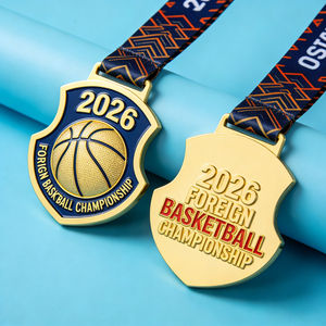 Medalla Deportiva Personalizada Profesional de Aleación de Zinc con Relieve 3D, Esmaltada y Bañada en Oro, Recuerdos de Torneo, Premios, Medalla para Carreras Nocturnas - Product Image 2