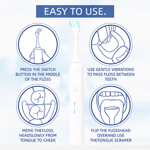 Spazzolino Elettrico Sonico 2-in-1 con <span class=keywords><strong>3</strong></span> Modalità di Spazzolamento e Vibrazione ad Alta Frequenza per Uso Quotidiano - Product Image 3