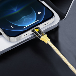 Câble de données de charge rapide <span class=keywords><strong>USB</strong></span> Type-C 5A de haute qualité OEM coloré en fibre de carbone bleue tressée en nylon pour <span class=keywords><strong>iPhone</strong></span> - Product Image 6