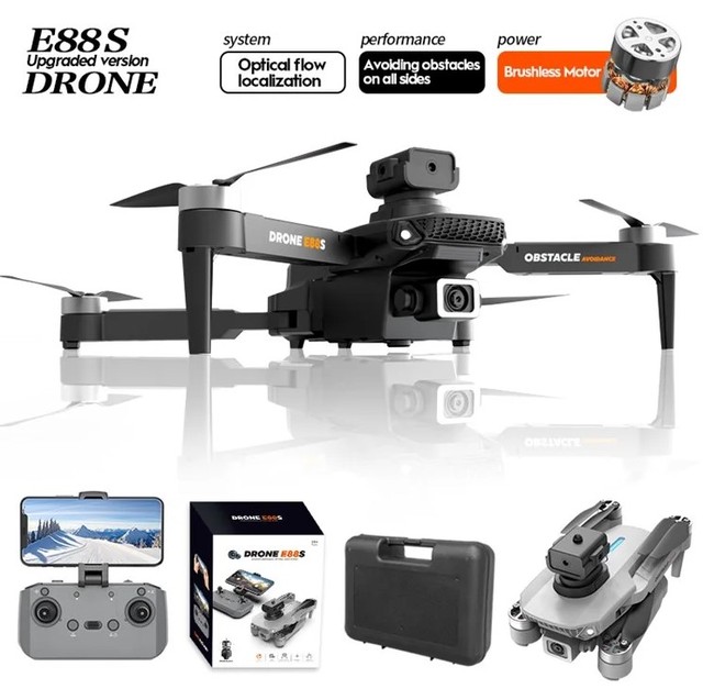 New Style E88S Beginner Drones with 4K HD Camera 4CH Automatic Obstacle Avoidance Brushless Motor Drone