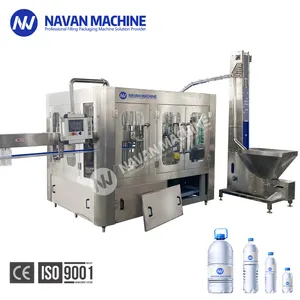 Máquina de llenado de agua purificada de agua mineral tres en uno completamente automática