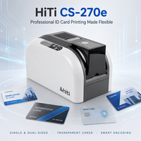 Imprimante de cartes d'identité professionnelle HiTi CS270e, 300x600 dpi, machine de personnalisation de cartes à puce, équipement d'impression de badges recto-verso