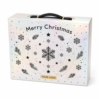 Boîte cadeau rigide portable personnalisée avec poignée de transport, sangle tressée et accessoires métalliques dorés pour l'emballage de gâteaux de lune et de thé, vente en gros OEM