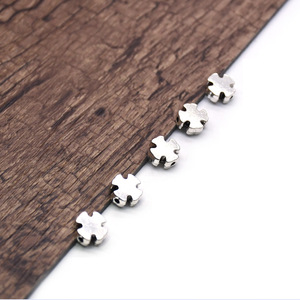 Cross Shaped Zinc Alloy Beads 6mm Straight Hole For <b>Bracelet</b> Making DIY Jewelry Accessories - Product Image 2