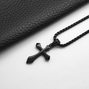 Collier pendentif croix en acier inoxydable 316, moulé, étanche, inaltérable, hypoallergénique, chaîne de collier ALN26030838 - Product Image 5