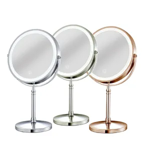 Nickelsand 360 xoay Vanity gương Magnifying gương bảng nhỏ trang điểm Gương Phong Cách kim loại hiện đại 8 inch hộp màu Nickel