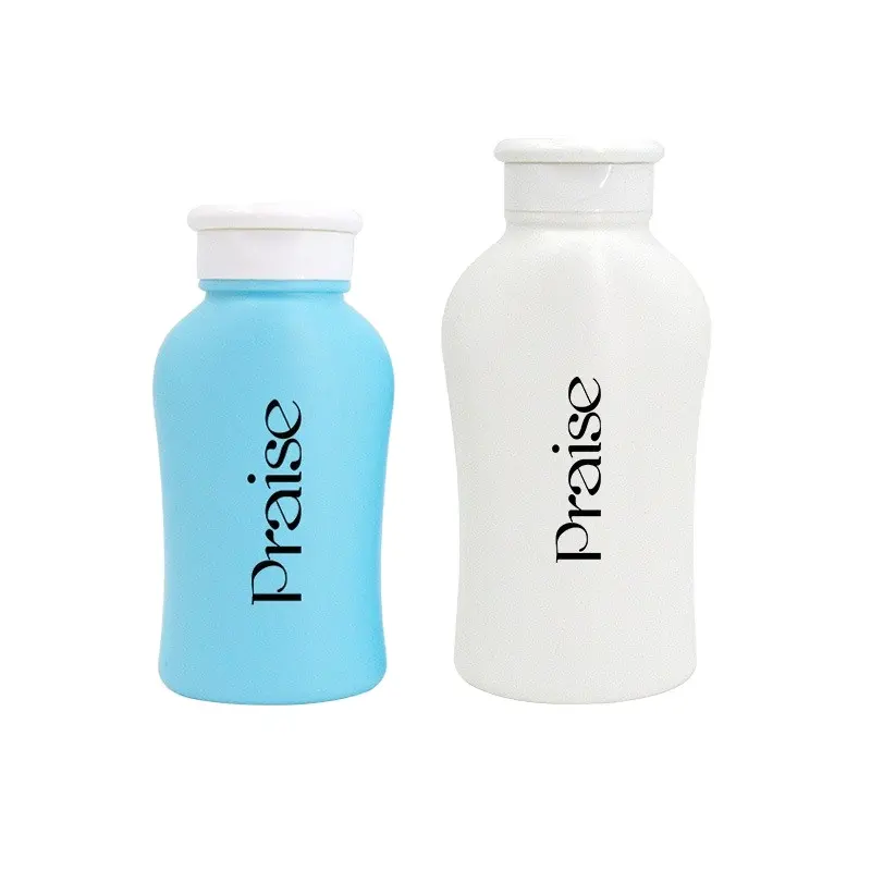 Botella de polvo de talco para bebé, 180ml, 250ml, polvo de calor espinoso, botella de polvo de plástico con tapa de PE, cosméticos