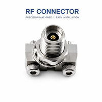 Connecteurs RF série Elite 2,92 mm K Femelle à bride 2 trous, connecteur micro-ondes avec contact plaqué or pour liaison haute vitesse
