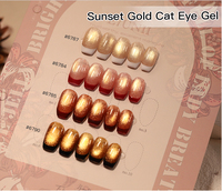 L&M 12 Couleurs 15ml Gel TPO-Free Sunset Gold Effet Œil de Chat Vernis à Ongles Magnétique en Gros Personnalisé Kit de Vernis Gel Œil de Chat
