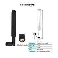 Antenne Wi-Fi pliable à gain élevé 2,4 GHz, antenne de routeur omnidirectionnelle flexible, antenne Zigbee en caoutchouc courte