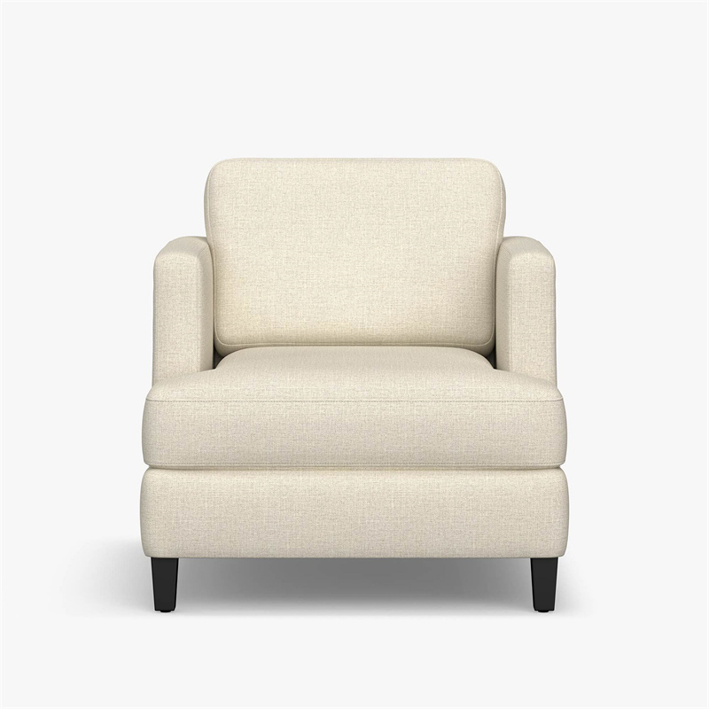 Customized Luxury Chairs For Living Room Home Comfortable Upholstered Gray Armchairs Living Room Sets