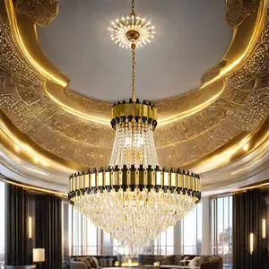 Nordic Individuelles Design Gebäude Gebäude Hotel Lobby Villa Clubhaus Kristallkronleuchter Innendekoration Luxuslampen
