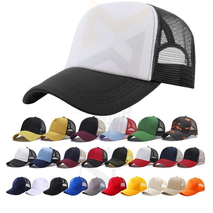 Trucker Hat Black - Camouflage Green Snapback Baseball Cap